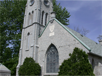 Church overlooking the Cataraqui cemetary and final resting place of Sir John A. MacDonald